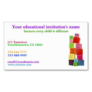 Every child's different business card
