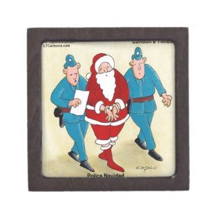 Police Navidad Santa's Been Very Bad Premium Trinket Boxes