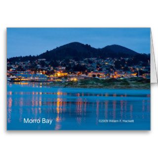 Morro Bay After Dark California Products Greeting Card