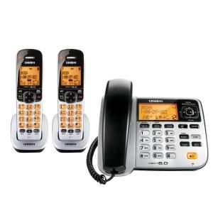 Uniden DECT 6.0 Corded and Cordless Phone with 2 Handsets and Digital Answering System DISCONTINUED D1788 2
