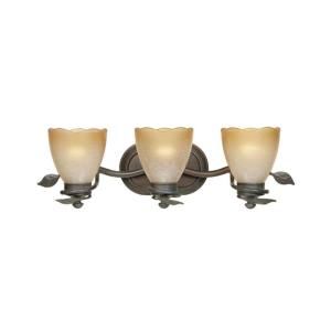 Designers Fountain Belle Rose Collection 3 Light Wall Mounted Old Bronze Vanity HC0576