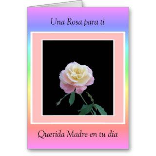 Una Rosa para ti, Querida Madre en tu dia Cards
