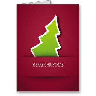 Merry Christmas Tree Greeting Cards