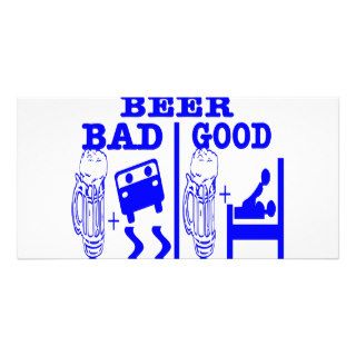 Good Beer and Bad Beer Picture Card