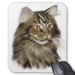 Black Tabby Maine Coon Cat Mousepad