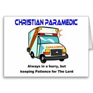 Christian Paramedic religious gift Cards