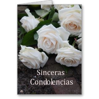Sinceras Condolencias Spanish sympathy card
