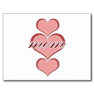 Mom Triple Heart Post Cards