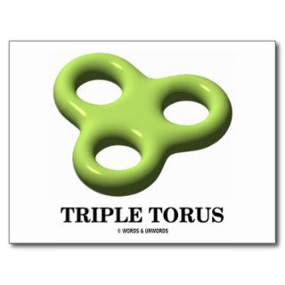 Triple Torus (Topology) Postcards
