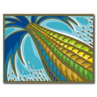 Abstract Art Palm Tree Postcards