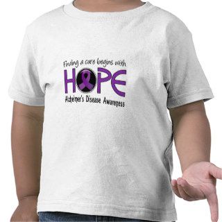 Cure Begins With Hope 5 Alzheimer's Disease T shirts