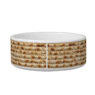 Humorous Kosher for Passover Matzah Food Bowl Cat Water Bowl