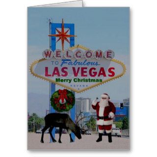Las Vegas "WE PUT YOUR FACE ON SANTA" Card