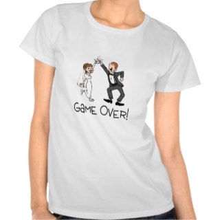 Bride and Groom Game Over Shirts