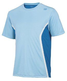 Wilson Men`s Claim Victory Tennis Crew Clear Blue Xxlarge  Tennis Shirts  Sports & Outdoors