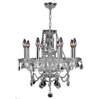 Worldwide Lighting Provence Collection 8 Light Crystal and Chrome Chandelier W83103C20 CL