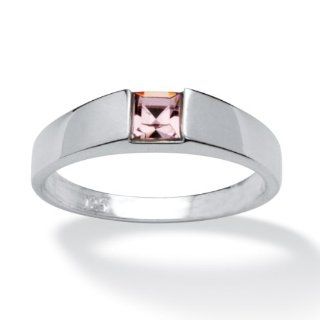PalmBeach Jewelry Princess Cut Birthstone Sterling Silver Stackable Ring  June  Sim. Alexandrite Jewelry