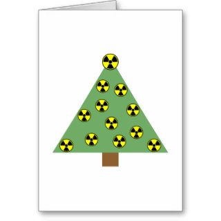 Nuclear Green Tree Greeting Cards