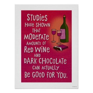 "Wine and Chocolate poster print"