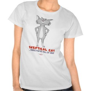 Funny Skeptical Cat Women's T Shirt
