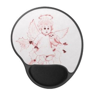 Little Angel in Bright Red Gel Mouse Pad