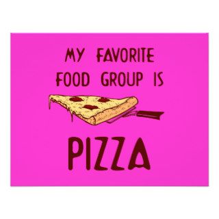 My Favorite Food Group is Pizza Custom Invitation