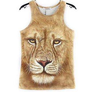 Mens 3D Animal Print Sports Vest T Shirt