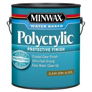 Minwax 1 gal. Semi Gloss Polycrylic Protective Finish 14444000