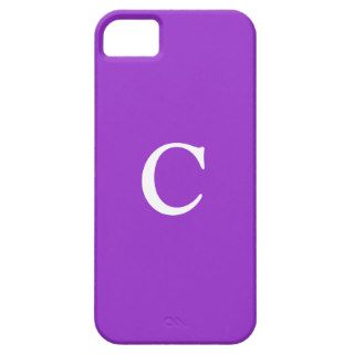 Dark Orchid Monogram Stylish Personalizable iPhone 5 Covers