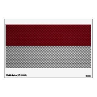 Flag of Indonesia with Carbon Fiber Effect Room Graphics