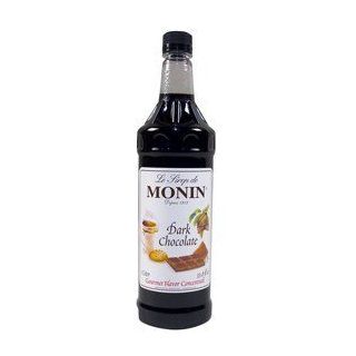 Monin Flavored Syrup, Dark Chocolate, 33.8 Ounce Plastic Bottle ( 1 liter)  Grocery & Gourmet Food
