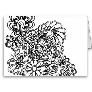 paisley flowers greeting cards