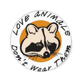 Love Animals Don't Wear Them Stickers