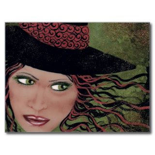 witch whispers postcard
