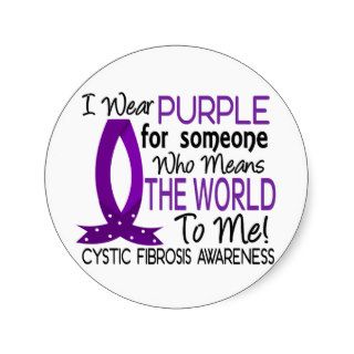Means The World To Me Cystic Fibrosis Round Sticker