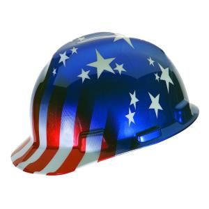 MSA Safety Works US Patriotic Themed Hard Hat 10055139