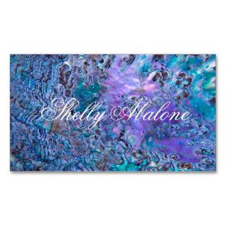 Abalone sea shell background design 5 business cards