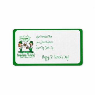 BEANNACHTAM NA FEILE PADEAIG Happy St Patricks Day Custom Address Label