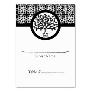 Onyx Tree Emblem Reception Seating Card Business Card Templates