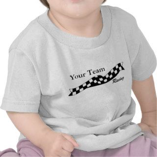 Checkered Flag Swoop Race Team Infant Shirt
