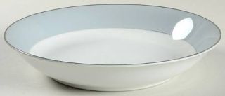 Seyei 398 (Rim) Coupe Soup Bowl, Fine China Dinnerware   Gray Color Band,Platinu