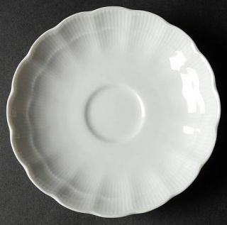 Kaiser Romantica All White Saucer for Flat Cup, Fine China Dinnerware   All Whit