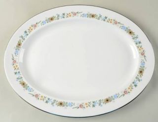 Royal Doulton Pastorale 16 Oval Serving Platter, Fine China Dinnerware   Band O