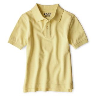 Izod Short Sleeve Polo Shirt   Boys 4 20, Yellow, Boys