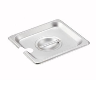 Winco 1/6 Size Steam Table Pan Cover, Slotted, Stainless