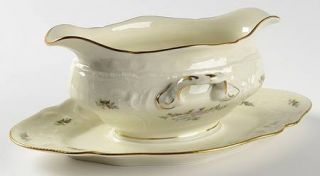 Rosenthal   Continental Sanssouci Rose Ivory (Gold Trim) Gravy Boat with Attache