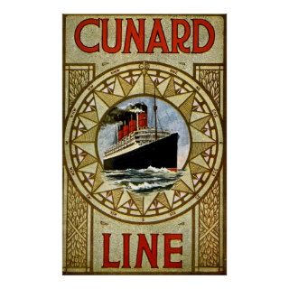 RMS Berengaria Vintage Cunard Line Posters