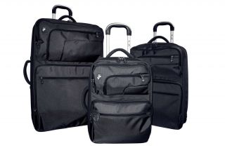 Heys USA Fuse X2 Black 3 piece Luggage Set Heys USA Luggage Sets