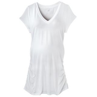 Liz Lange for Target Maternity Short Sleeve V Neck Tunic Top   White XL