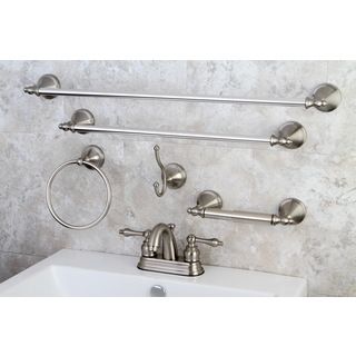 Modern Satin Nickel Metal Faucet Towel Rack Bathroom Faucet   Bathroom Accessory Set